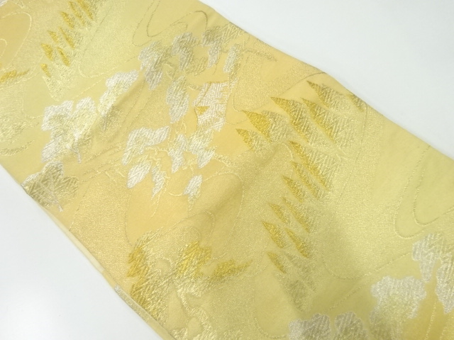 アンティーク　流水に樹木模様織出し袋帯（材料）